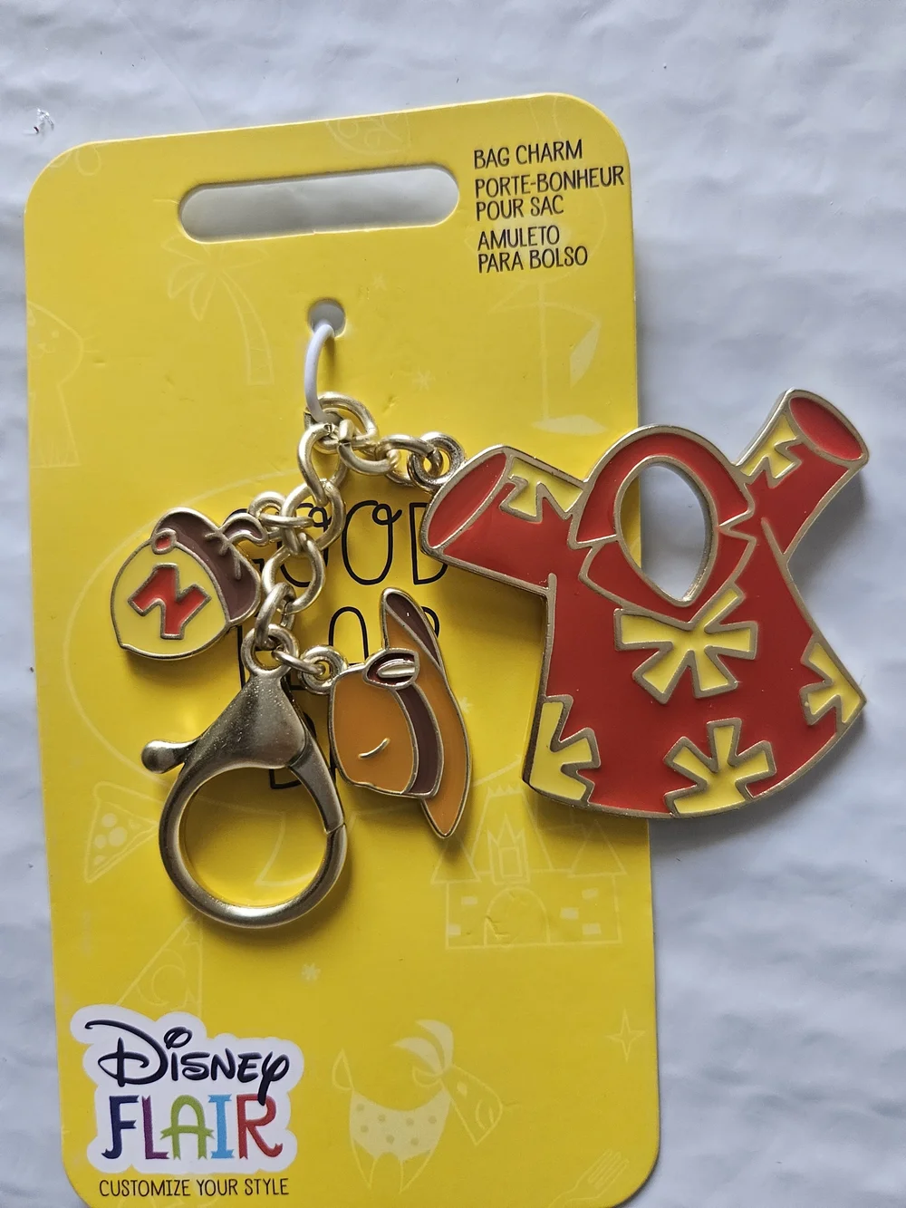 Disney Teal and Yellow Retail Tag with Gold Grommet